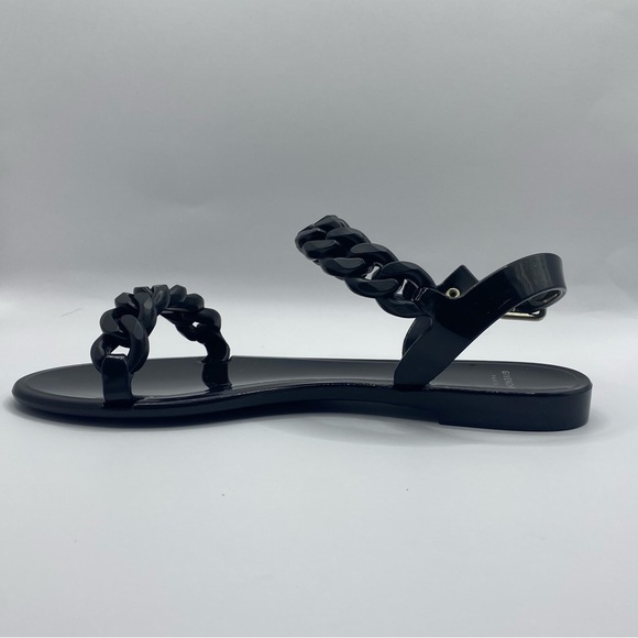 NIB Givenchy Black Chain Strap Jelly Sandal Size 5 - Picture 3 of 7